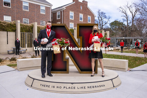 Seniors Cooper Grabenstein of Smithfield, Nebraska, and Lauren Kubat of Omaha, were crowned Homecomi