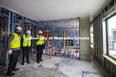 Bart Thomsen, senior project manager of Tetrad Property Group, Dan Duncan, Executive Director of Neb