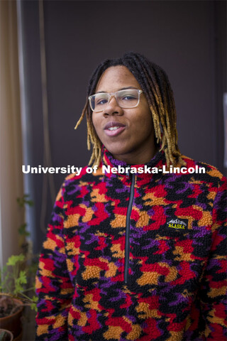Nebraska's Da'Von George, a graphic design major in the Hixson-Lied College of Fine and Performing A