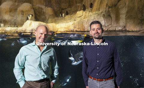 Jay Storz (left), Willa Cather Professor of biological sciences, and postdoctoral researcher Anthony