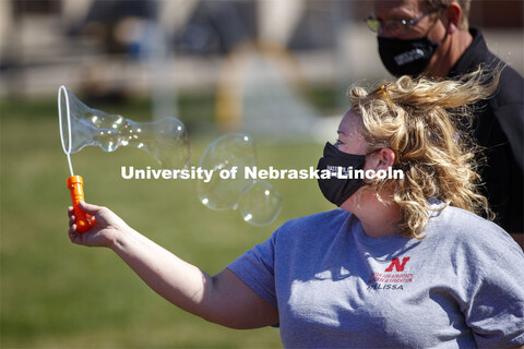 Students at Spring Breakout a midday festival with free games, music, and prizes. 300 free t-shirts 