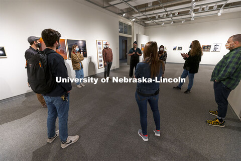 Terry Ratzlaff discusses his MFA work “Take Your Time” to instructors and fellow masters student