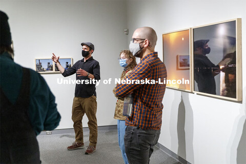 Terry Ratzlaff discusses his MFA work “Take Your Time” to instructors and fellow masters student