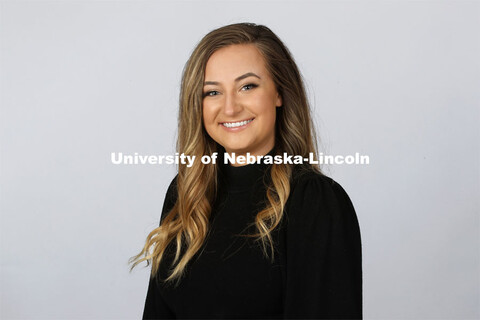 Studio portrait of Audra Heyne, NSE Orientation Leader. April 7, 2021. 