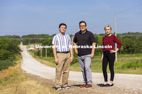 Ryan Herrschaft, Patrick Habecker and Bergen Johnston are researching rural drug addiction and drug 