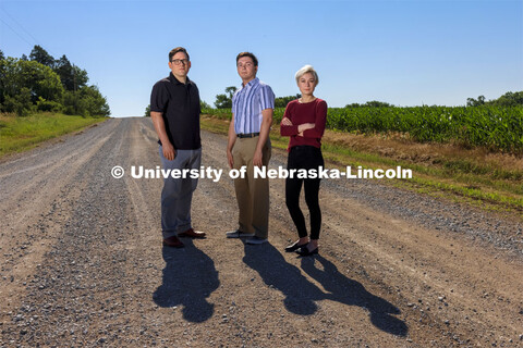 Ryan Herrschaft, Patrick Habecker and Bergen Johnston are researching rural drug addiction and drug 