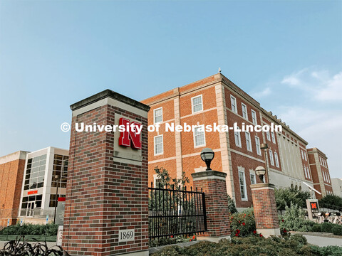 City Campus entrance gateway by the Nebraska Union. City Campus. July 21, 2021. 