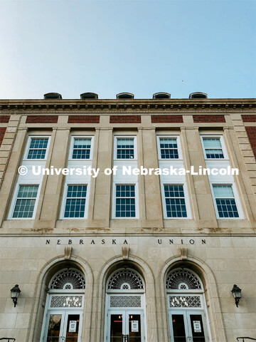 South side exterior view of the Nebraska Union on City Campus. July 21, 2021. 
