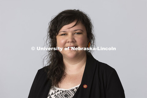 Studio portrait of Sarah Widger, UPASS teacher at the Nebraska College Preparatory Academy. August 1