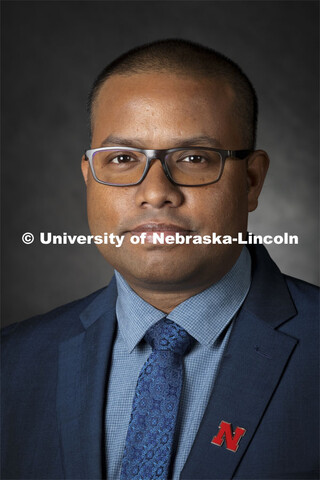 Studio portrait of Arindam Malakar, Research Assistant Professor, Nebraska Water Center. 2021 New Fa