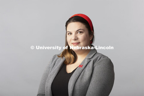 Studio portrait of Veronica Tabor, Nebraska Now Coordinator, Office of Admissions. September 9, 2021