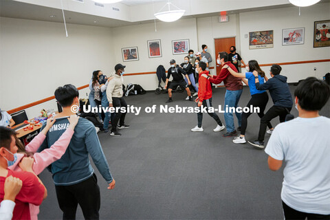 Students play Song Ran Len May (dragon-serpent game). Vietnamese Student Association (Recognized Stu