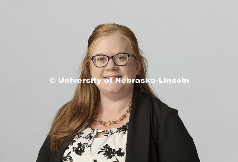 Studio portrait of Angela Iwan, Assistant to the Dean, Hixson-Lied College of Fine and Performing Ar