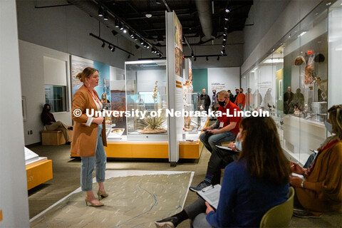 Maria Heyen gives a pitch during the 3-2-1 Quick Pitch Competition on Thursday, November 11 at Morri