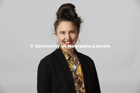 Studio portrait of Katie Anania, Assistant Professor of Art History, Hixon-Lied Fine and Performing 