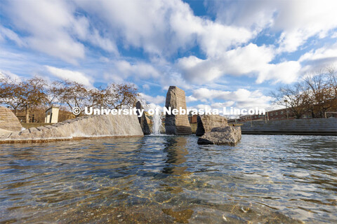 Broyhill Fountain on city campus. April 7, 2022. 