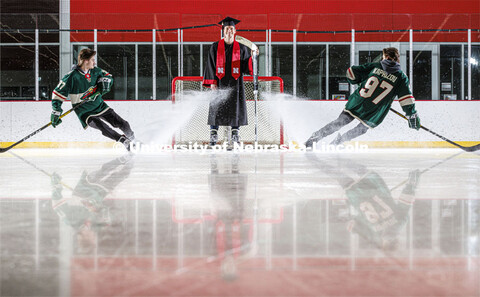 Alex Cathcart came to Nebraska to pursue a hockey career, but he scored with a mathematics degree fr