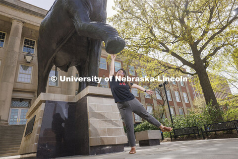 Archie the mammoth sculpture brings joy to Sara Segal. ASEM CoCreate story. May 9, 2022. 