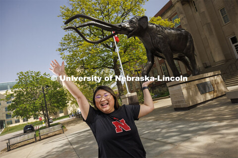 Archie the mammoth sculpture brings joy to Sara Segal. ASEM CoCreate story. May 9, 2022. 