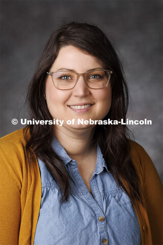 Studio portrait of Amanda Hackenkamp, 4-H Extension Assistant. Portraits of Extension, IANR and CASN