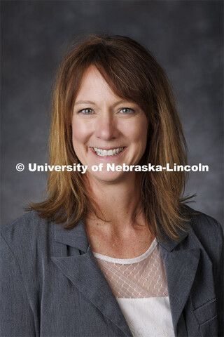 Studio portrait of Angie Katzberg, Extension Assistant. Portraits of Extension, IANR and CASNR educa