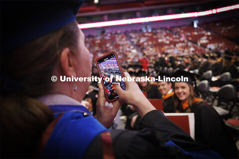 Graduate commencement in Pinnacle Bank Arena. May 13, 2022. 