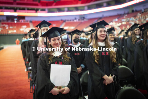 Graduate commencement in Pinnacle Bank Arena. May 13, 2022. 