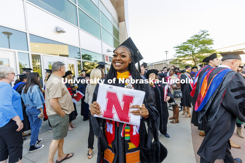 Graduate commencement in Pinnacle Bank Arena. May 13, 2022. 