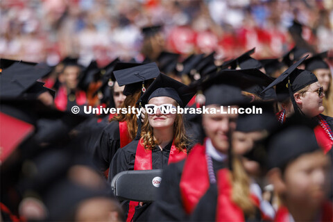 UNL undergraduate commencement in Memorial Stadium. May 14, 2022. 