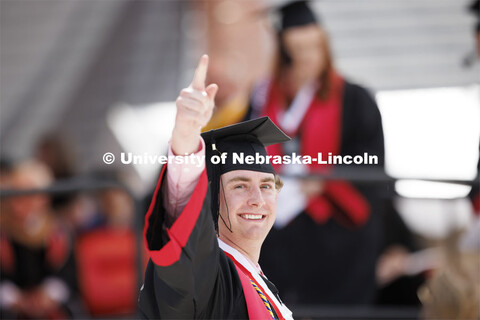 UNL undergraduate commencement in Memorial Stadium. May 14, 2022. 