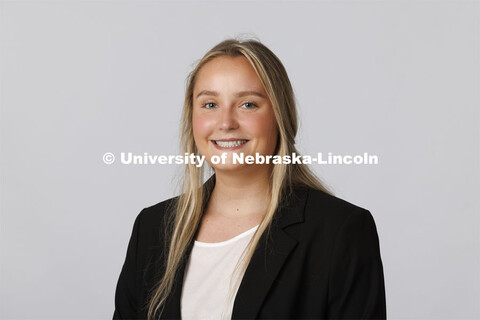 Studio portrait of Allie Robak, Regional Recruitment Specialist, Office of Admissions. July 8, 2022.