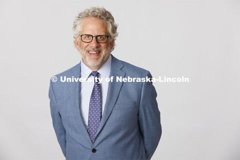 Studio portrait of Andy Belser, Dean of the Hixson-Lied College of Fine and Performing Arts. July 14