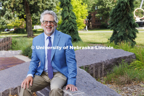 Informal portrait of Andy Belser, Dean of the Hixson-Lied College of Fine and Performing Arts. July 