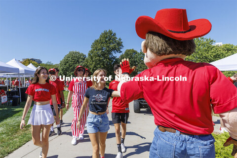 Student Tailgate and Unity Walk in the Union green space before the game. NU vs. North Dakota. Septe