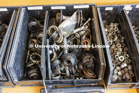 Old parts await a second chance. Outdoor Adventures Bike Shop located in the Outdoor Adventures Cent