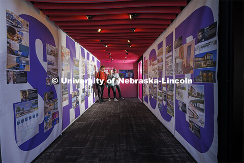 Second year architecture students Jackson Myers and Elise Benson along with Professor Lloyd (Bud) Sh