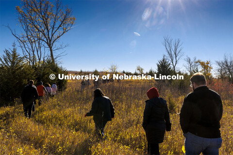 Academic counselors tour Reller Prairie in southwest Lancaster County. October 17, 2022. 