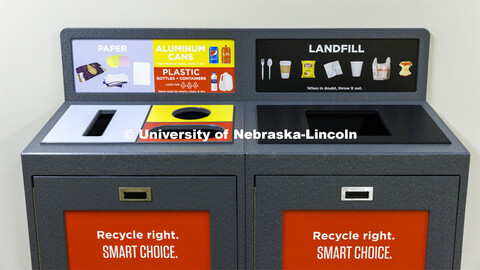 New recycling stations are being placed into Gwendolyn A. Newkirk Human Sciences Building on East Ca