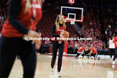 Ashley Beckman, a senior in sports media and communication is an intern with Nebraska Athletics Mark