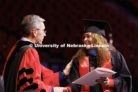 Graduate Commencement in Pinnacle Bank Arena. December 16, 2022. 