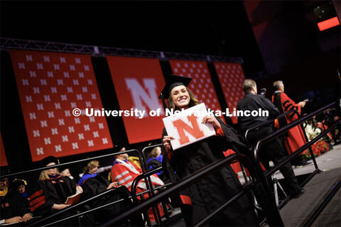 Graduate Commencement in Pinnacle Bank Arena. December 16, 2022. 