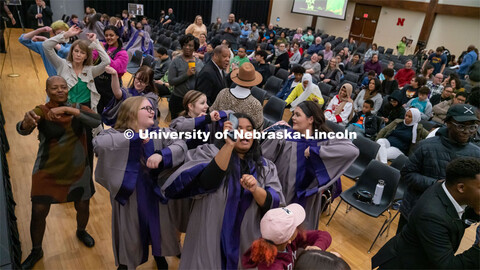 Lincoln Northwest Highschool Choir has the crowd dancing at the MLK Youth Rally in the Nebraska Unio