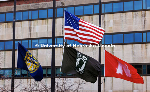 The flags outside of Canfield were flying at half-staff and half-mast this week out of respect for t