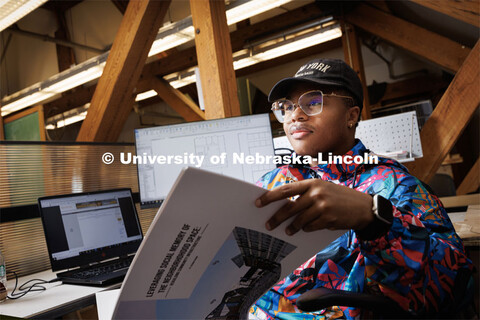 Jeremiah Brown, master’s in architecture student who will graduate in May. Photo for Black history