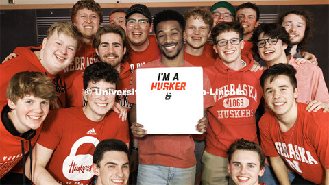 Brandon McMiller, a sophomore in broadcasting, is surrounded by his fellow Bathtub Dogs. February 8,