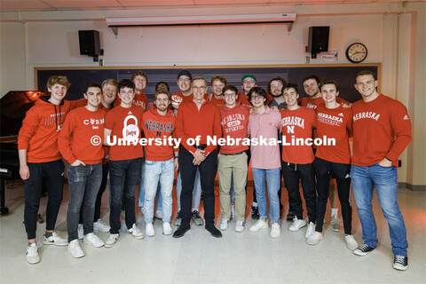 Ronnie Green sings Happy Birthday UNL with the Bathtub Dogs. February 8, 2023. 