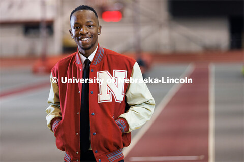 Nebraska's Passmore Mudundulu is pictured in the Devaney Sports Center by the track. Mudundulu is a 