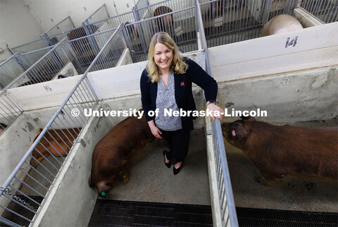 Amy Desaulniers, Assistant Professor of Veterinary Medicine and Biomedical Sciences at Nebraska, lea