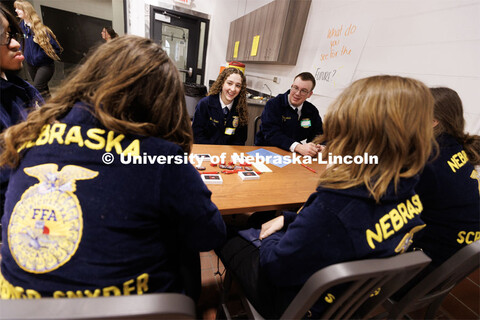 FFA pen pals from urban and rural schools meet face-to-face during the FFA state convention. March 2