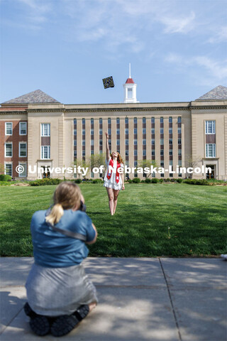 Tessa Sutfin, an elementary education and early childhood education major, has her graduation photo 